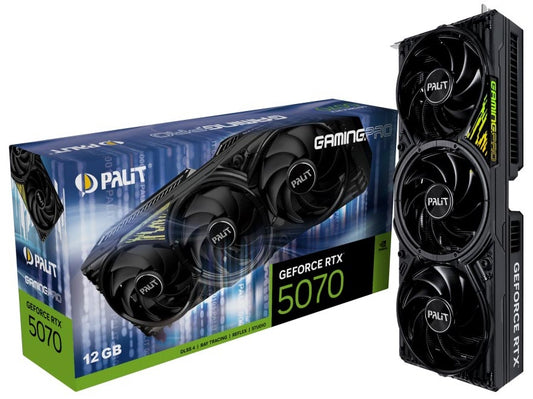 PALIT RTX5070 GAMINGPRO 12GB GDDR7 192bit 3-DP HDMI - Video/Graphics Cards