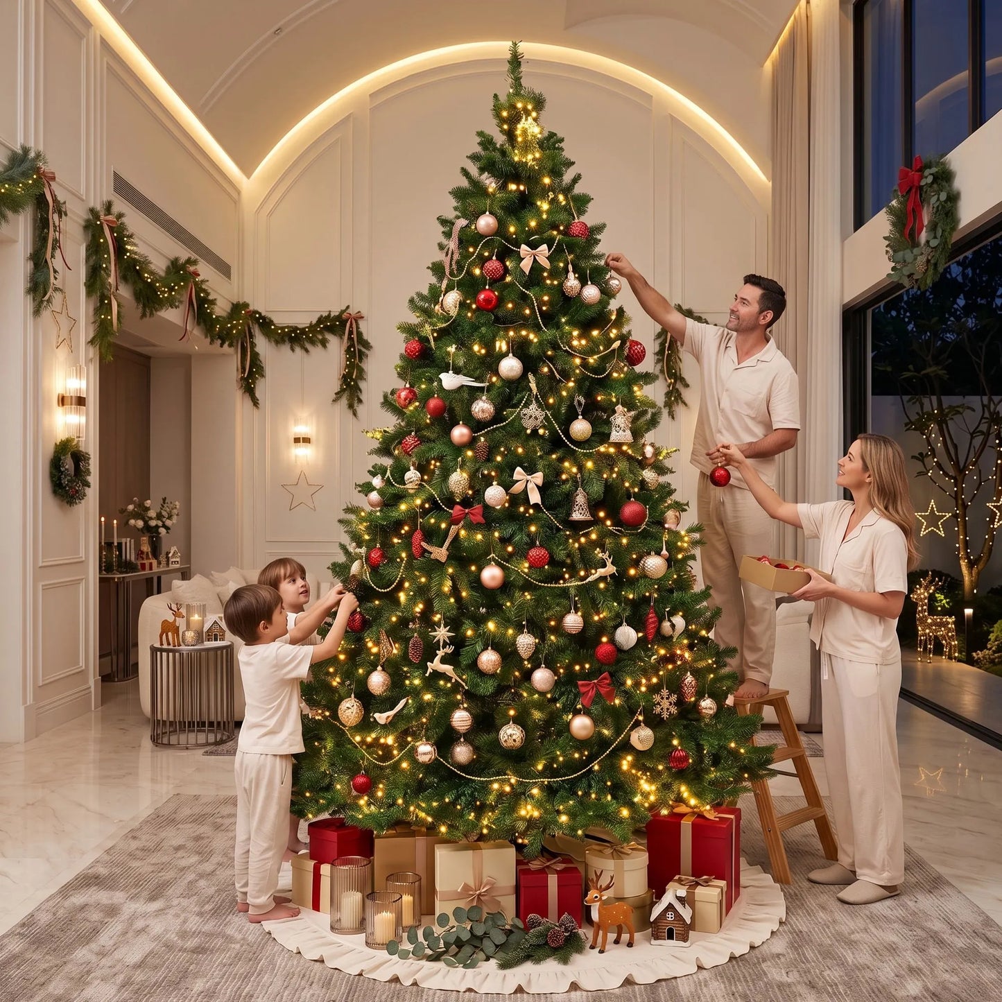 Jingle Jollys Christmas Tree 2.7m Xmas Tree Decorations 1800 LEDs 1831 Tips 8 Light Modes - Image 9
