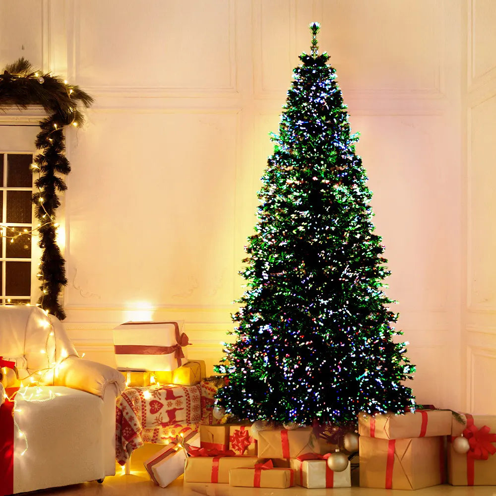Jingle Jollys 1.8m Christmas Tree Optic Fibre LED Xmas tree 300 Tips - Image 7