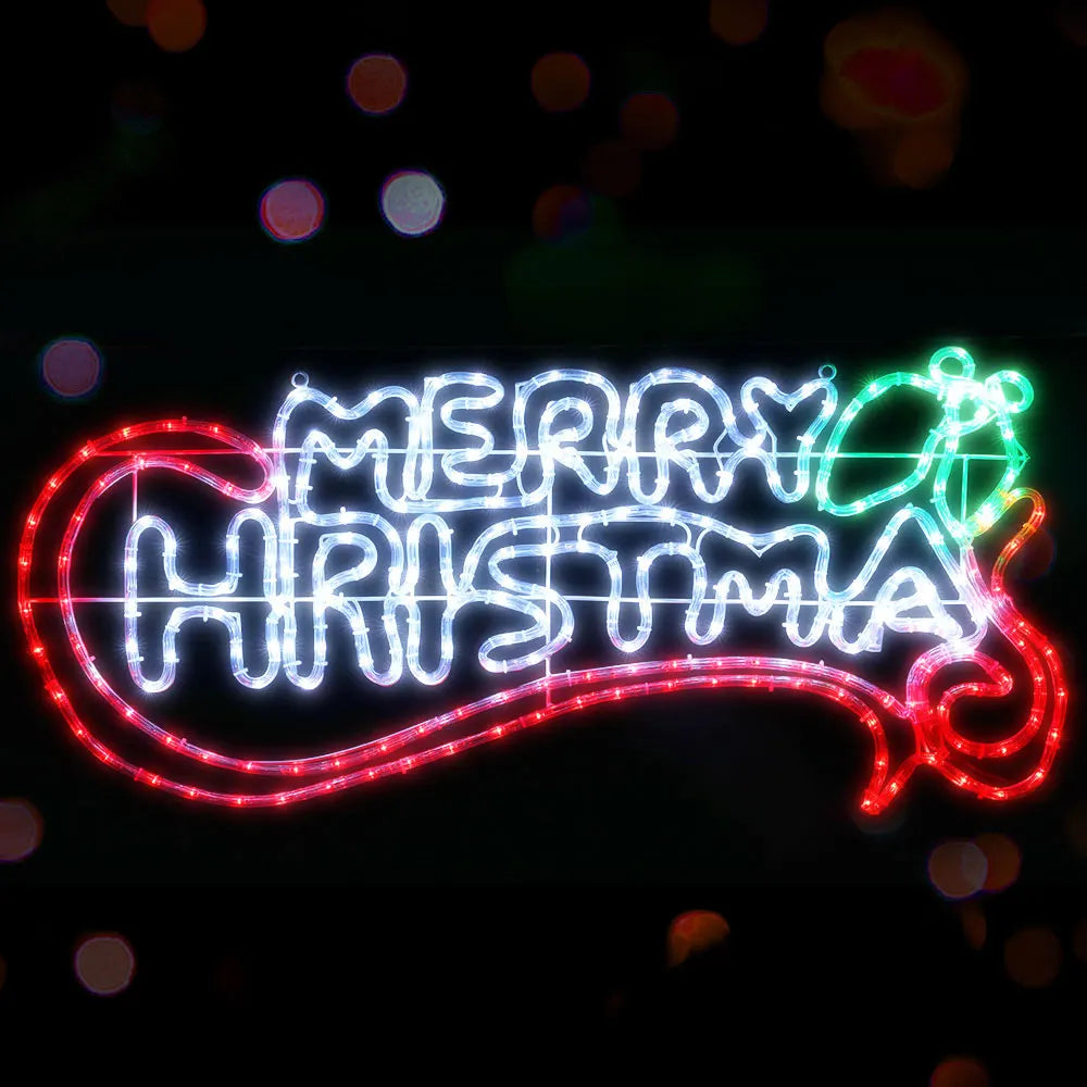 0.96M Christmas Lights Merry Christmas 288 LED Decorations Jingle Jollys - Image 8