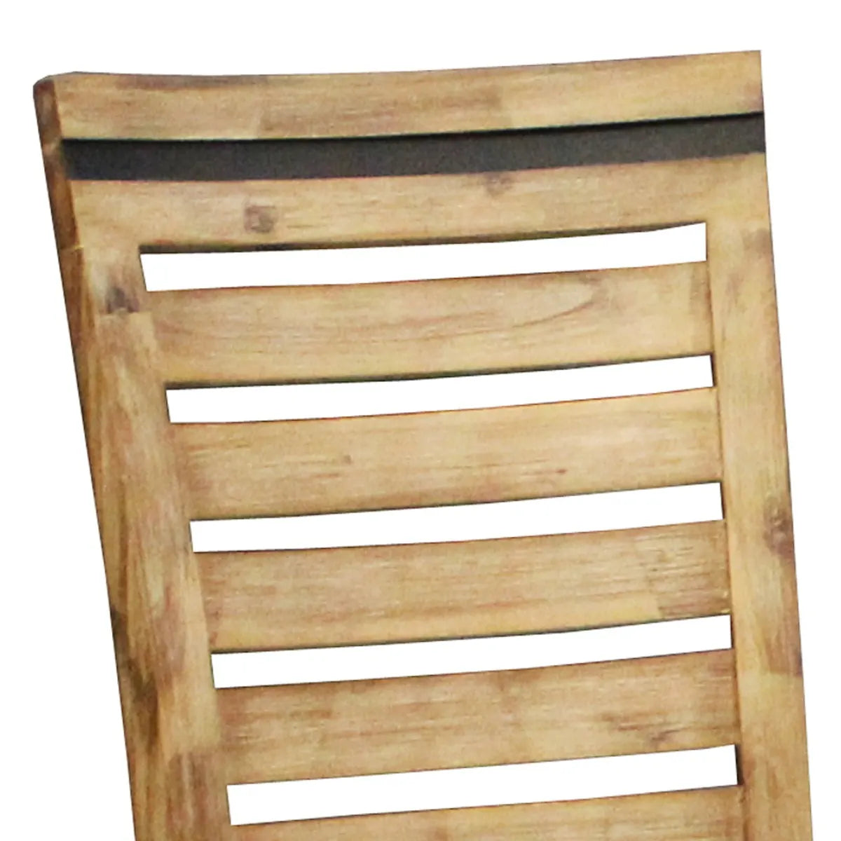 2x Wooden Frame Leatherette Solid Wood Acacia Dining Chairs in Silver Brush Colour - Image 4
