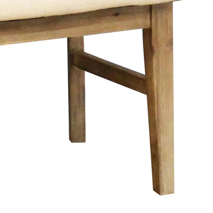 2x Wooden Frame Leatherette Solid Wood Acacia Dining Chairs in Silver Brush Colour - Image 5