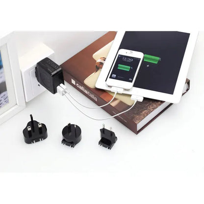 Huntkey TravelMate Multi Plugs USB Wall Charger Adapter 4.2 A US UK EU AU Plugs with Car Charger (D204) - Image 3