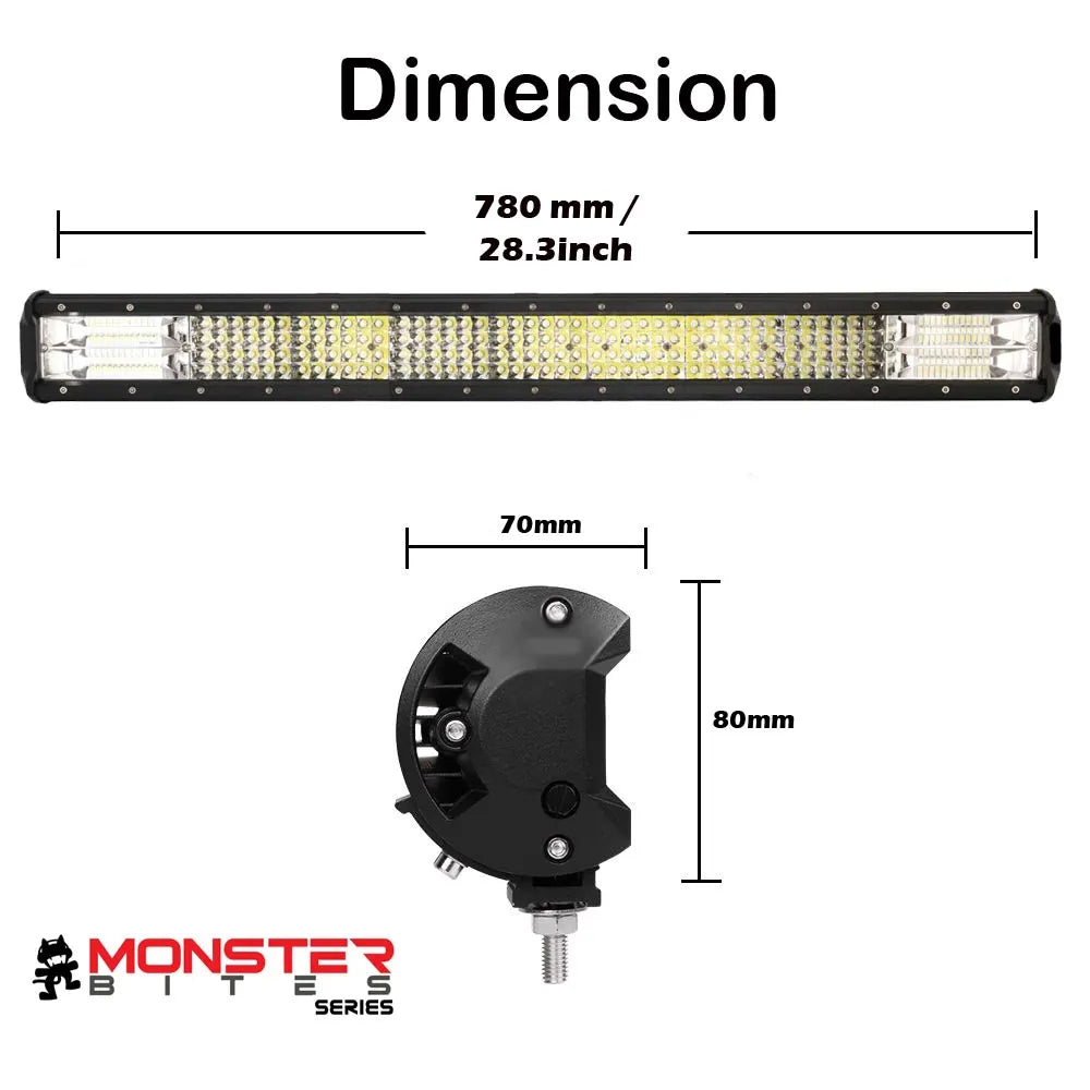 28 inch Philips LED Light Bar Quad Row Combo Beam 4x4 Work Driving Lamp 4wd - Image 2
