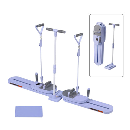 Everfit Abdominal Trainer Machine Core Glider Split Home Gym Equipment Purple - Image 2
