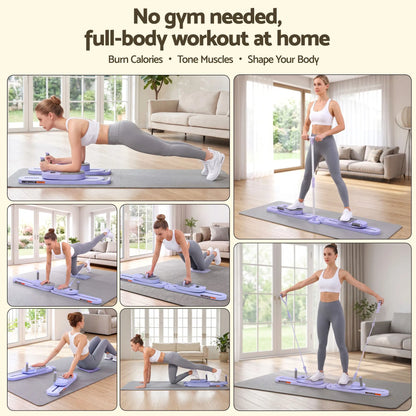 Everfit Abdominal Trainer Machine Core Glider Split Home Gym Equipment Purple - Image 5