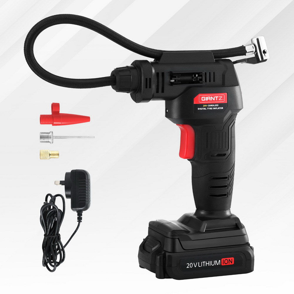 Giantz Cordless Tyre Inflator Portable Air Compressor Pump 20V 120PSI Digital LED - Image 7