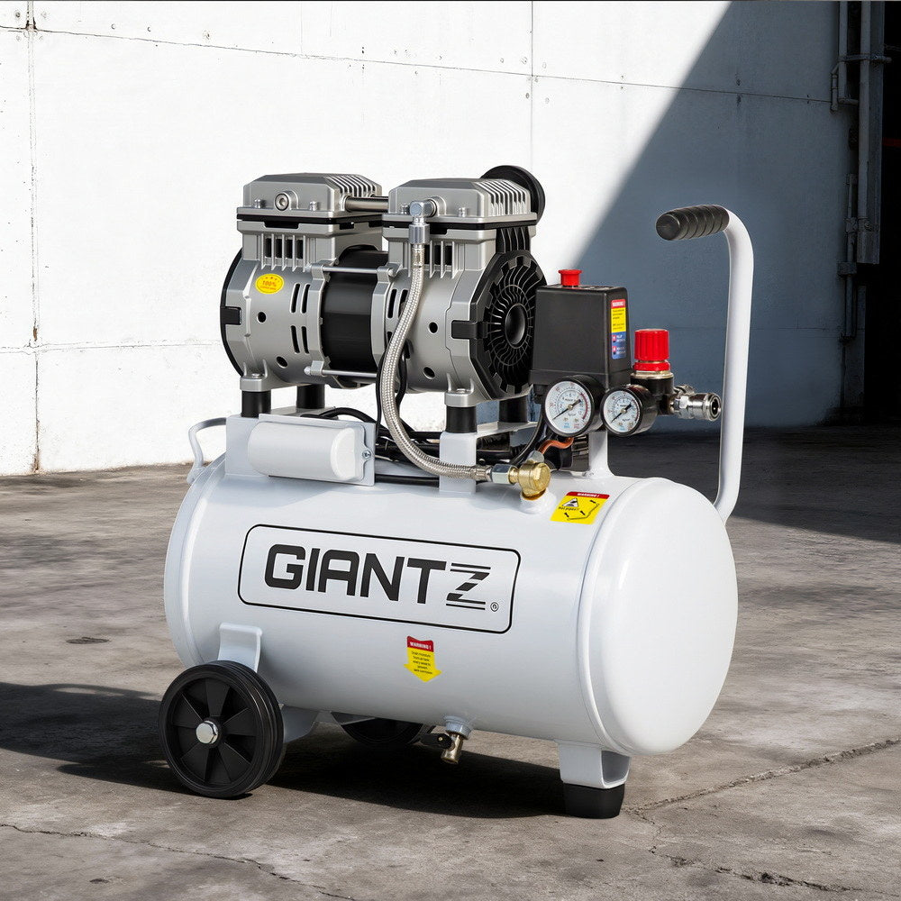 Giantz 24L Air Compressor Quiet 0.75HP Oil-Free Portable Tyre Inflator 40L/Min - Image 7