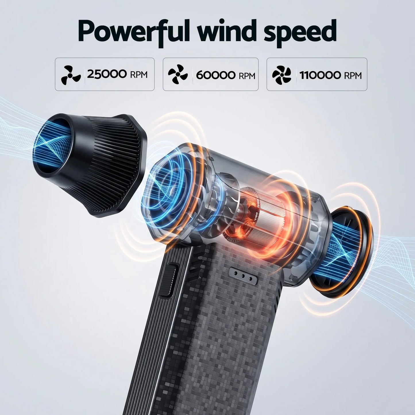 GIANTZ Electric Air Duster 202g 110000RPM Blower for Car Keyboard Outdoor - Image 6