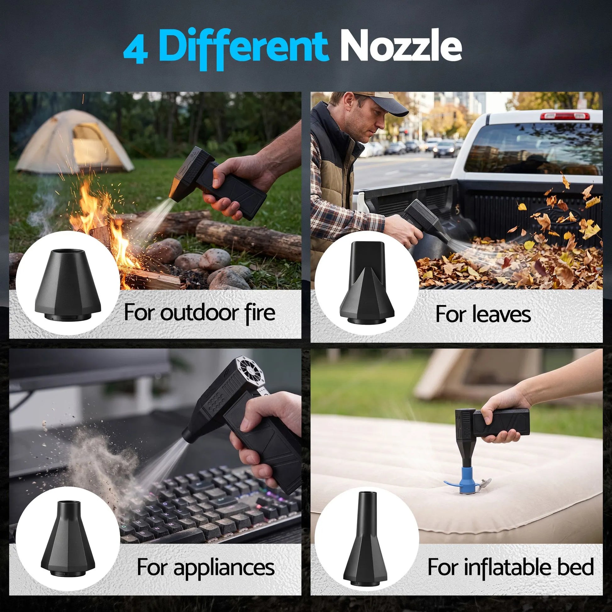 GIANTZ Electric Air Duster 7H Long Runtime Mini Blower for Keyboard PC Cleaning - Image 5