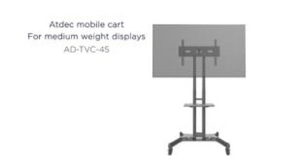 Atdec AD-TVC-45 Mobile TV Cart - Mobile Trolleys - Image 6