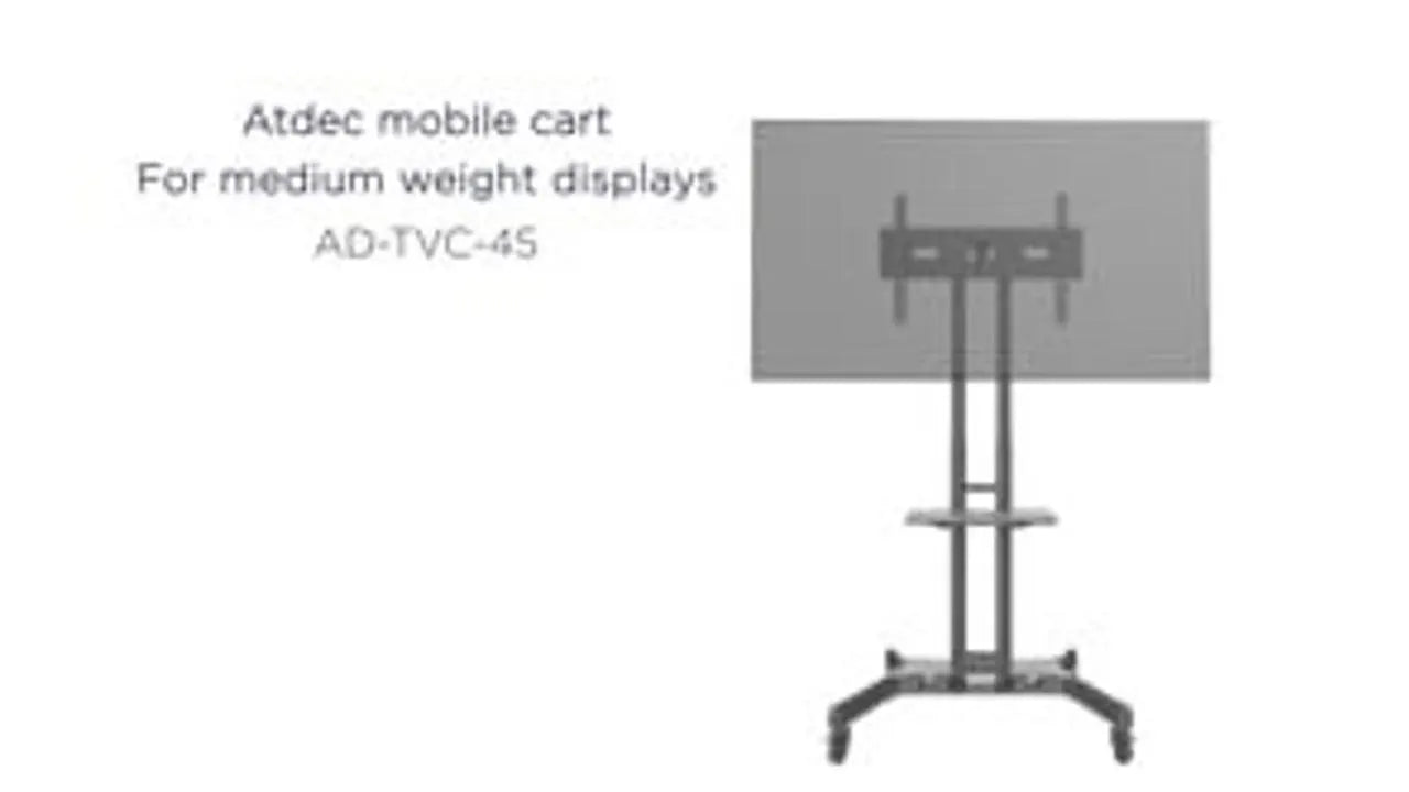 Atdec TVC TV/AV Cart. Displays 32" to 56" & 45kg - Mobile Trolleys - Image 6