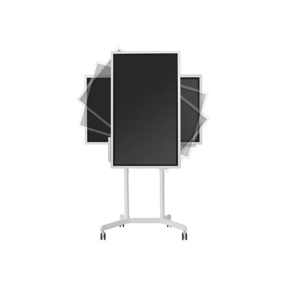 Atdec TVC TV/AV Cart with Rotation up to 70" & 70kg - White - Mobile Trolleys