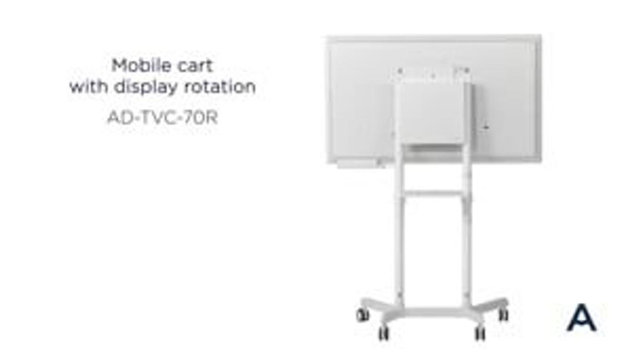 Atdec AD-TVC-70R-W TV Cart with Rotation - Mobile Trolleys - Image 8