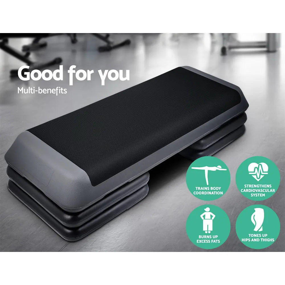 Everfit 3 Level Aerobic Step Exercise Stepper 110cm Gym Home Fitness - Image 3