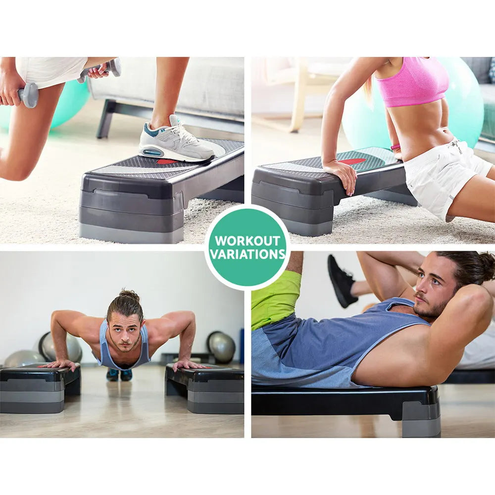 Everfit 3 Level Aerobic Step Exercise Stepper 78cm Gym Home Fitness - Image 5