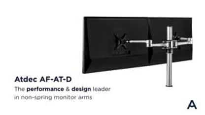 Atdec Dual Swing Arms on Post - Black - Monitors - Mounts - Image 5