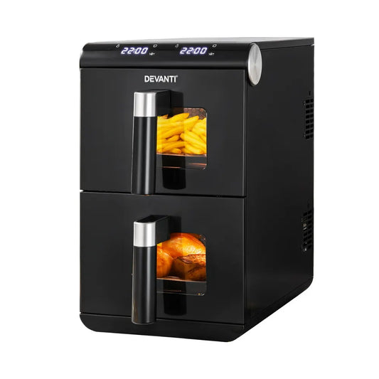 Devanti Air Fryer Oven 11L Dual Zone Fryers