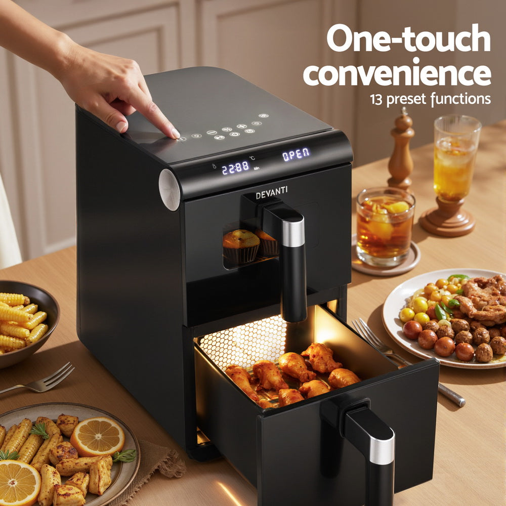 Devanti Air Fryer Oven 11L Dual Zone Fryers - Image 4