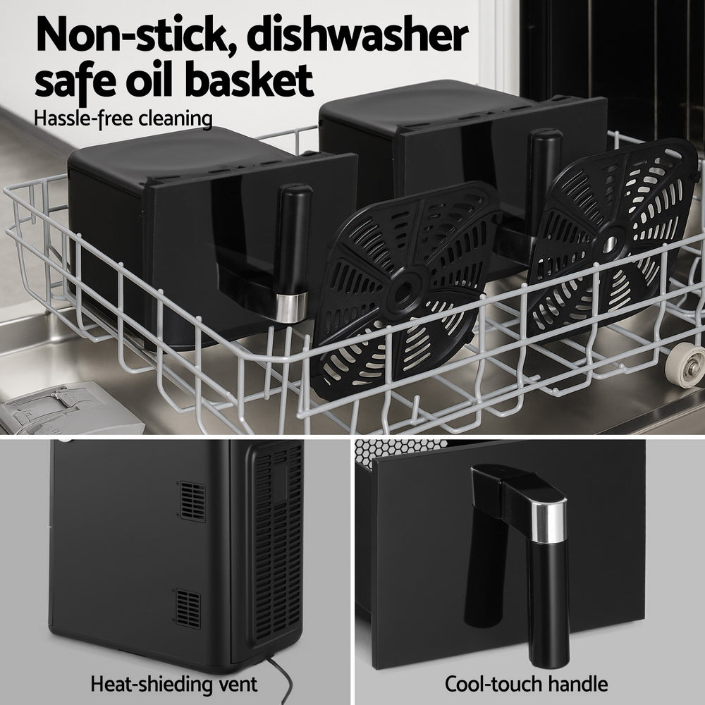 Devanti Air Fryer Oven 11L Dual Zone Fryers - Image 6