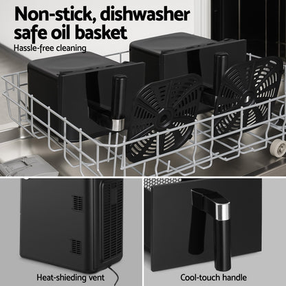 Devanti Air Fryer Oven 11L Dual Zone Fryers - Image 6