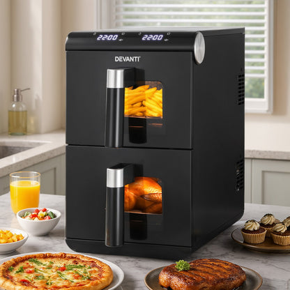 Devanti Air Fryer Oven 11L Dual Zone Fryers - Image 7