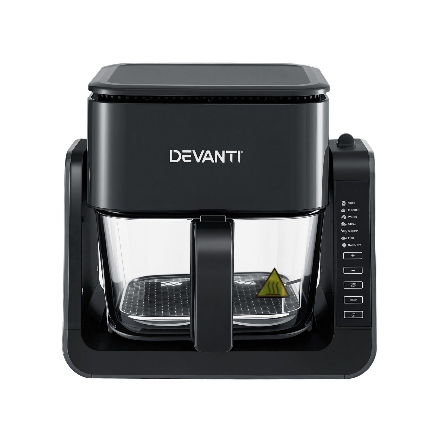 Devanti 2-IN-1 Air Fryer 5.5L Dual Zone Fryers Electric Cooker with Top BBQ Grill & Bot - Image 3