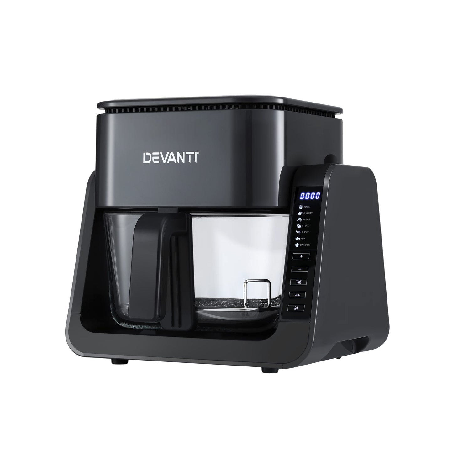 Devanti 2-IN-1 Air Fryer 5.5L Dual Zone Fryers Electric Cooker with Top BBQ Grill & Bot - Image 9