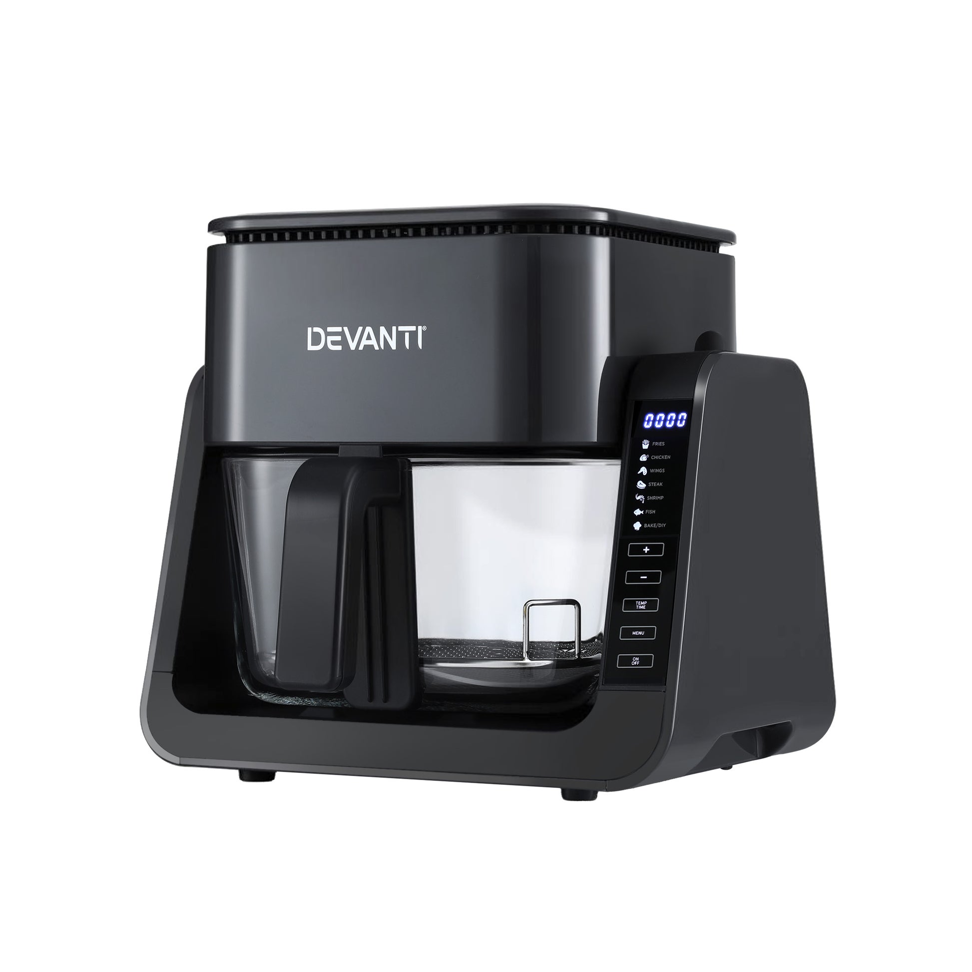 Devanti 2-IN-1 Air Fryer 5.5L Dual Zone Fryers Electric Cooker with Top BBQ Grill & Bot - Image 9