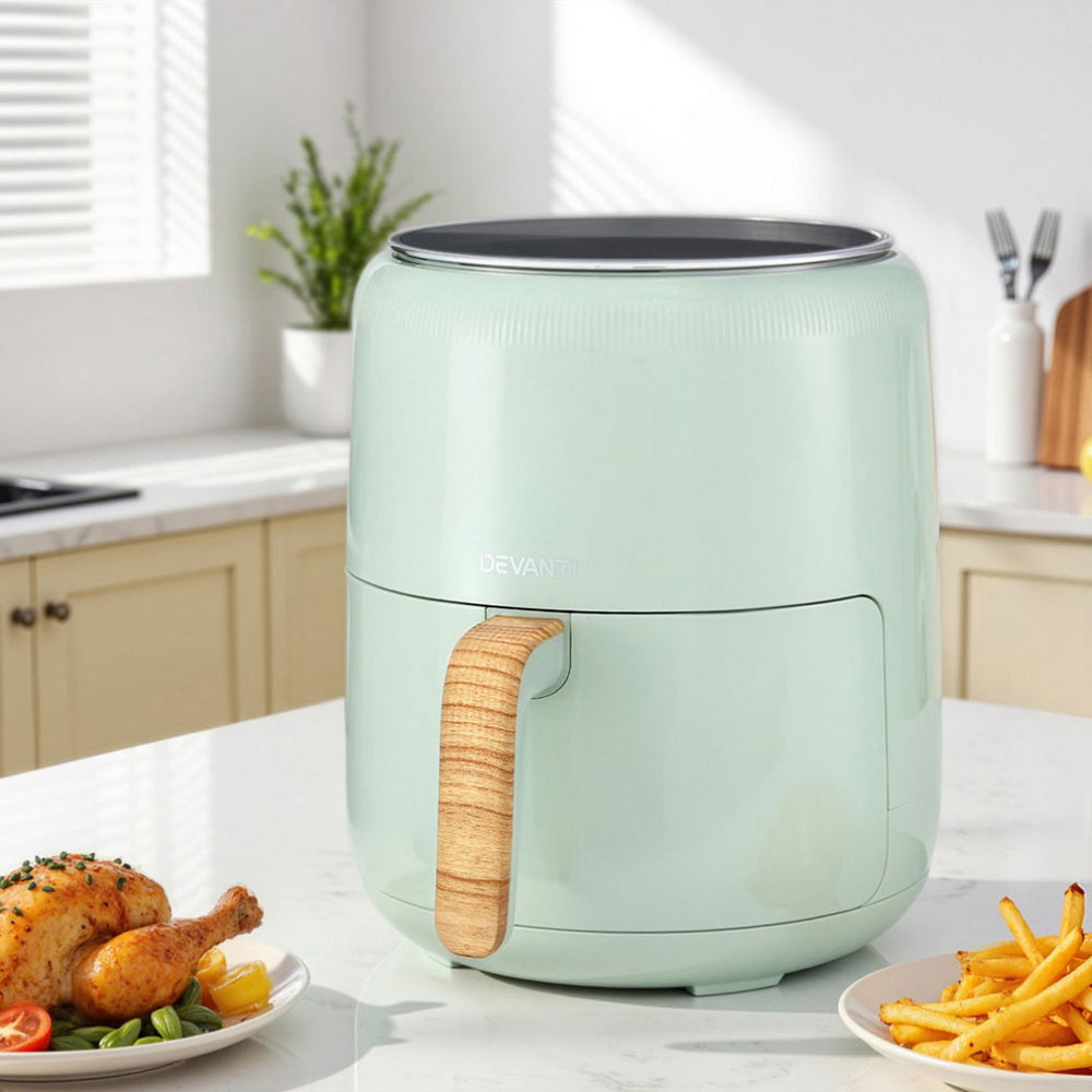Devanti 5L Air Fryer Touch Control 1700W Green - Image 8