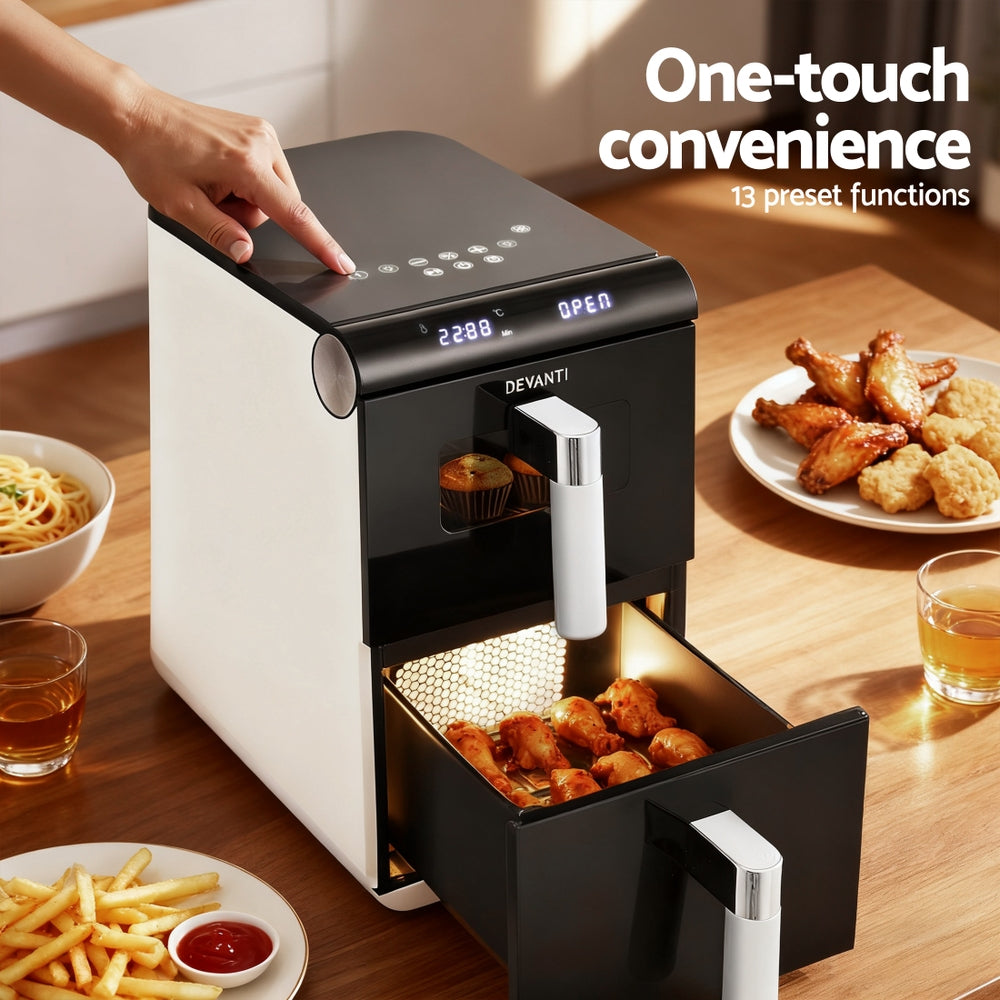 Devanti Air Fryer Oven 11L Dual Zone Fryers - Image 5