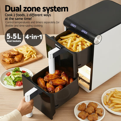 Devanti Air Fryer Oven 11L Dual Zone Fryers - Image 8