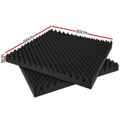 Alpha Acoustic Foam 20pcs 50x50x5cm Sound Absorption Proofing Panels Eggshell - Image 2
