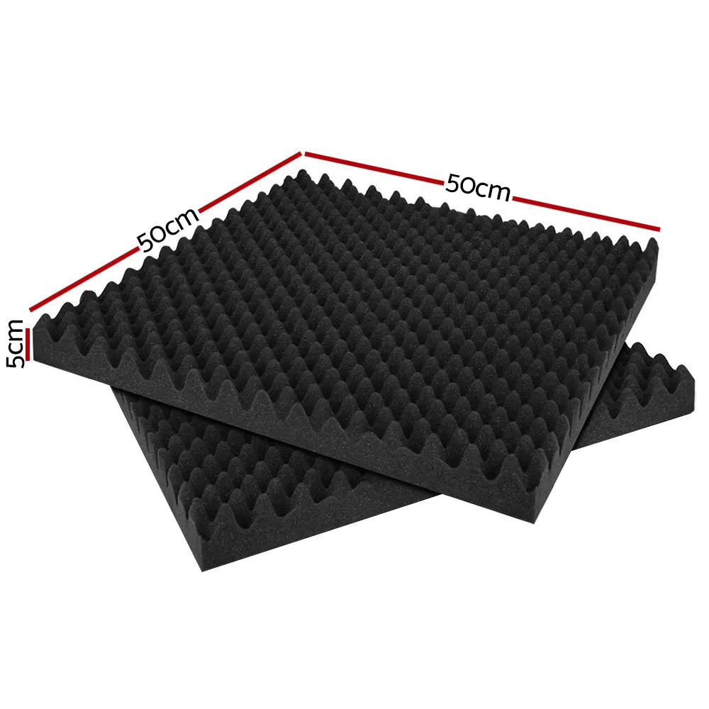Alpha Acoustic Foam 40pcs 50x50x5cm Sound Absorption Proofing Panels Eggshell - Image 2