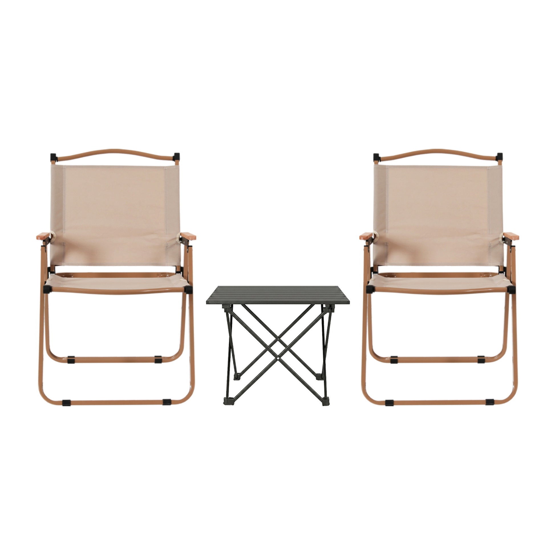 Weisshorn 3pc Camping Table Chair Set Outdoor Folding Aluminium Portable Picnic - Image 3
