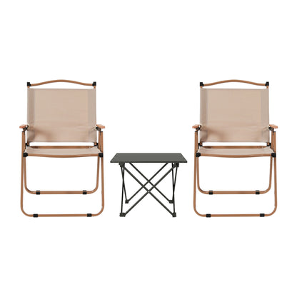Weisshorn 3pc Camping Table Chair Set Outdoor Folding Aluminium Portable Picnic - Image 3