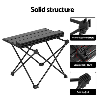 Weisshorn 3pc Camping Table Chair Set Outdoor Folding Aluminium Portable Picnic - Image 8