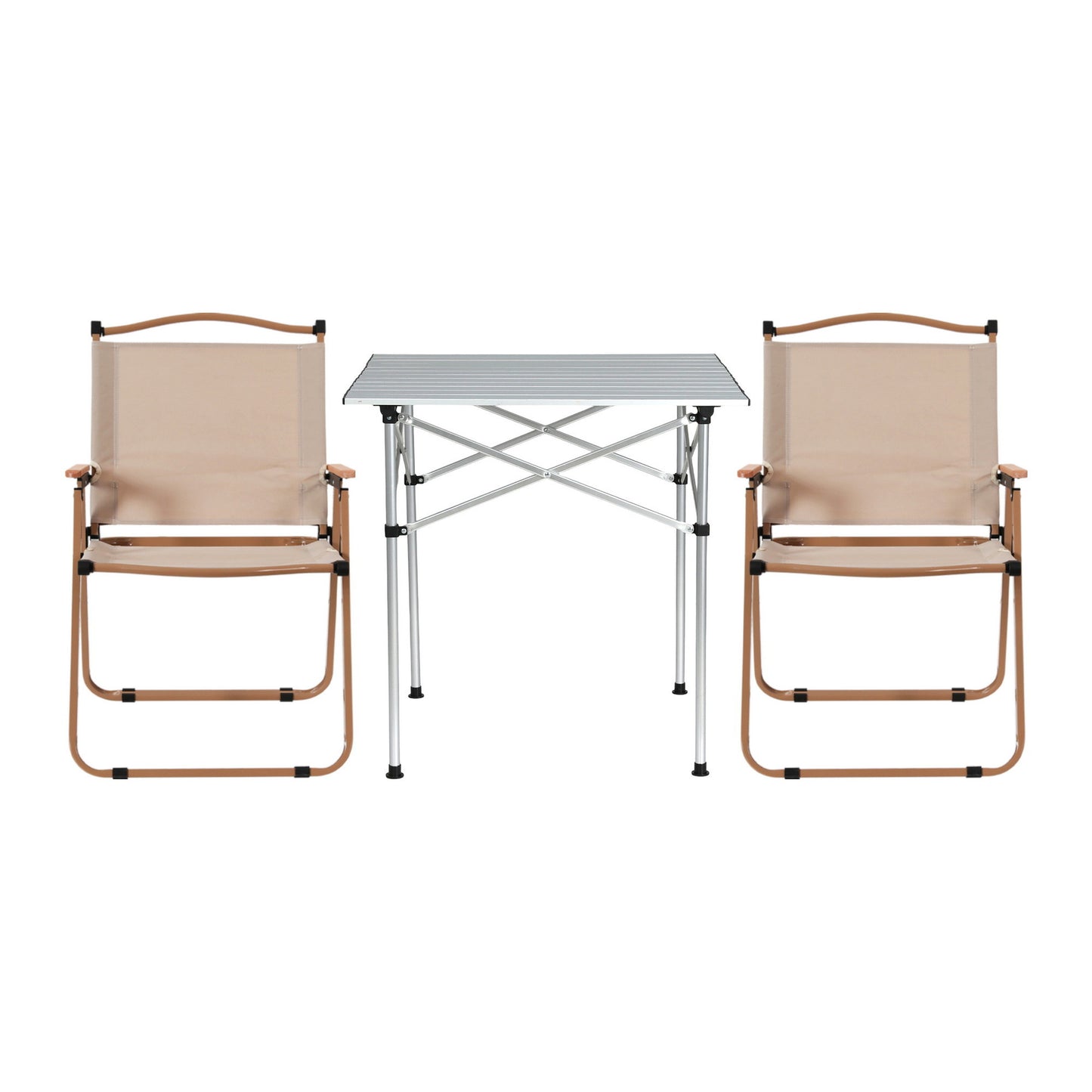 Weisshorn 3pc Camping Table Chair Set Outdoor Folding Aluminium Portable Picnic - Image 3