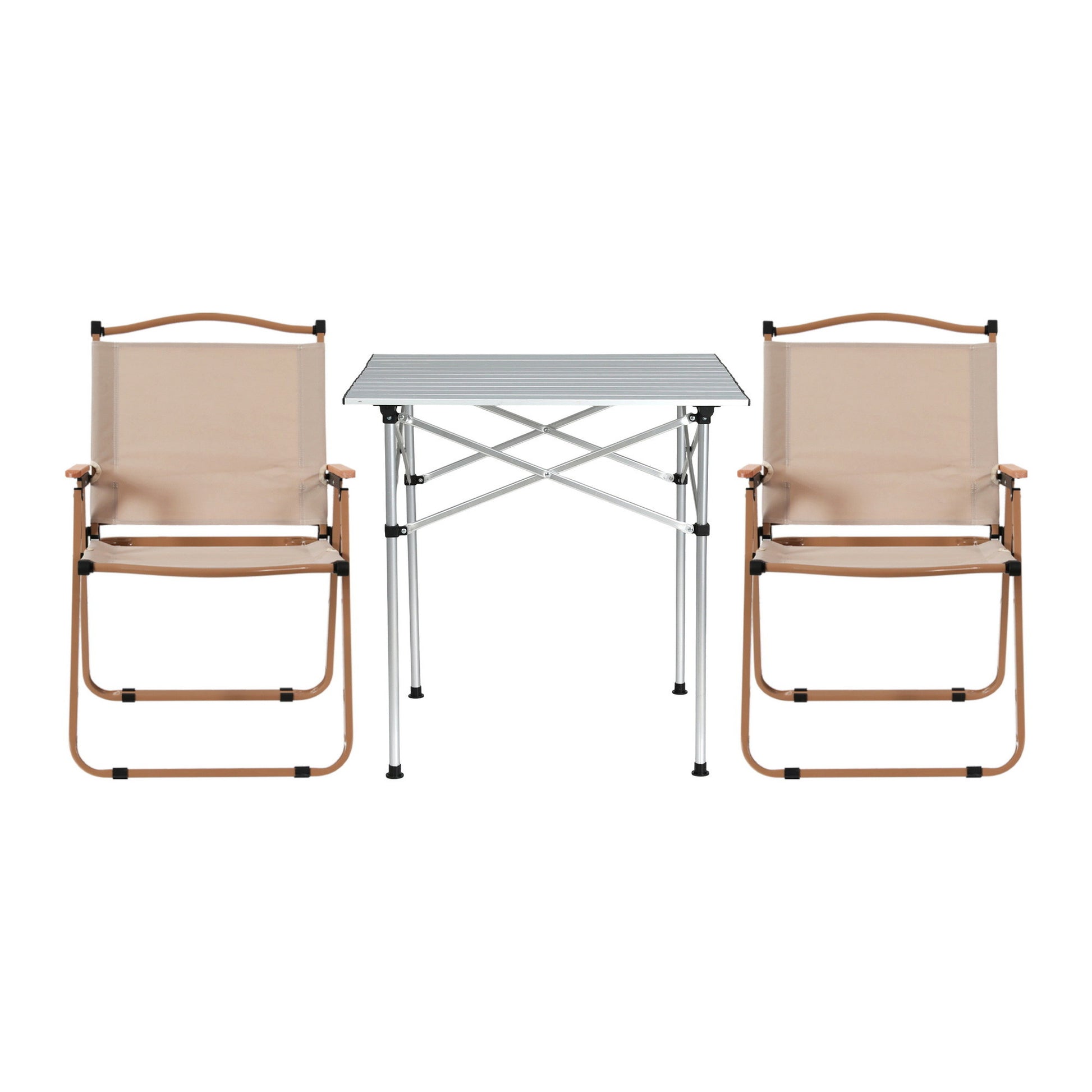 Weisshorn 3pc Camping Table Chair Set Outdoor Folding Aluminium Portable Picnic - Image 3