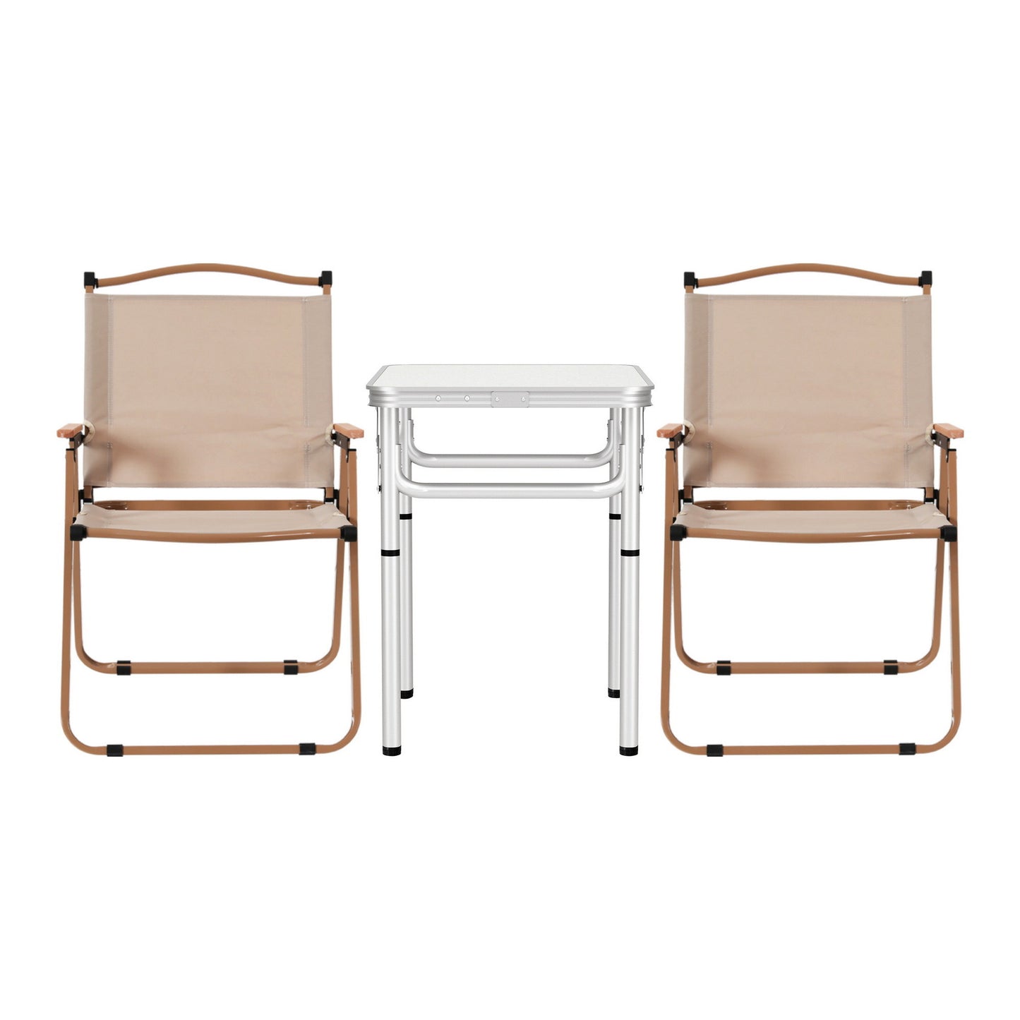 Weisshorn 3pc Camping Table Chair Set Outdoor Folding Aluminium Portable Picnic - Image 3