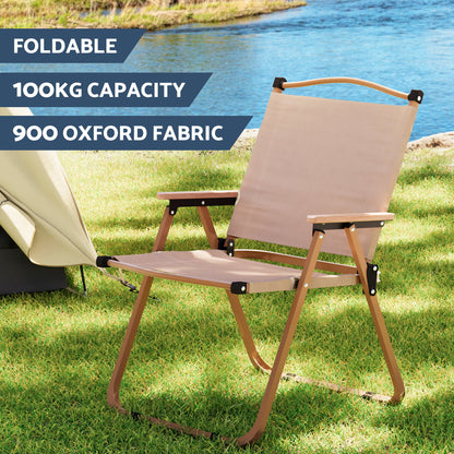 Weisshorn 3pc Camping Table Chair Set Outdoor Folding Aluminium Portable Picnic - Image 4