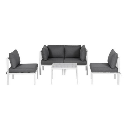 Gardeon 6PCS Outdoor Sofa Set Aluminium Table and Chairs Lounge Patio Furniture - Image 3