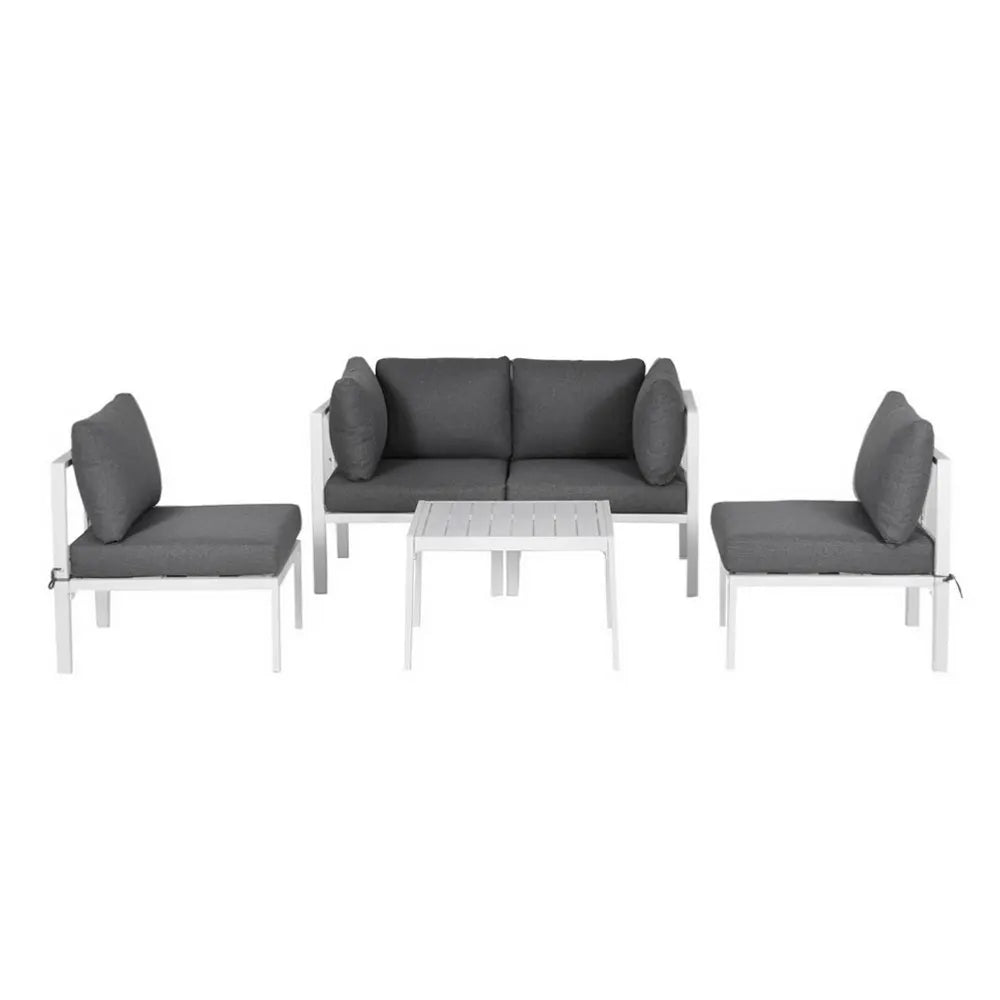 Gardeon 6PCS Outdoor Sofa Set Aluminium Table and Chairs Lounge Patio Furniture - Image 3