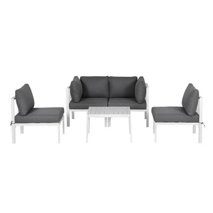 Gardeon 6PCS Outdoor Sofa Set Aluminium Table and Chairs Lounge Patio Furniture - Image 3