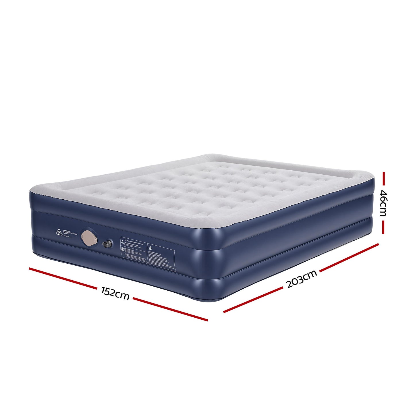 Weisshorn Air Mattress Queen Inflatable Bed 46cm Air bed Cube - Image 3