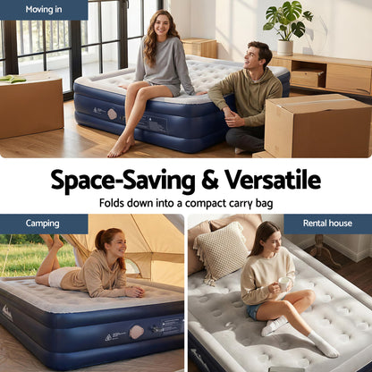 Weisshorn Air Mattress Queen Inflatable Bed 46cm Air bed Cube - Image 9