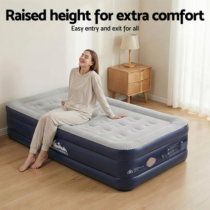 Weisshorn Air Mattress Single Inflatable Bed 46cm Air bed Cube - Image 5