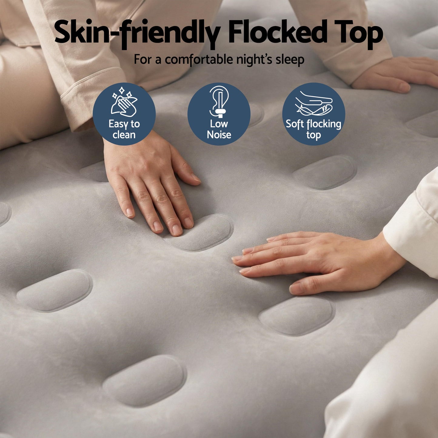 Weisshorn Air Mattress Single Inflatable Bed 46cm Air bed Cube - Image 7