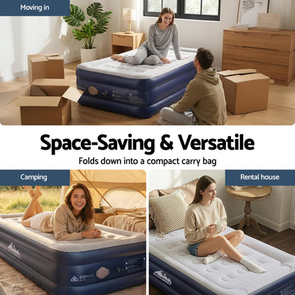 Weisshorn Air Mattress Single Inflatable Bed 46cm Air bed Cube - Image 9