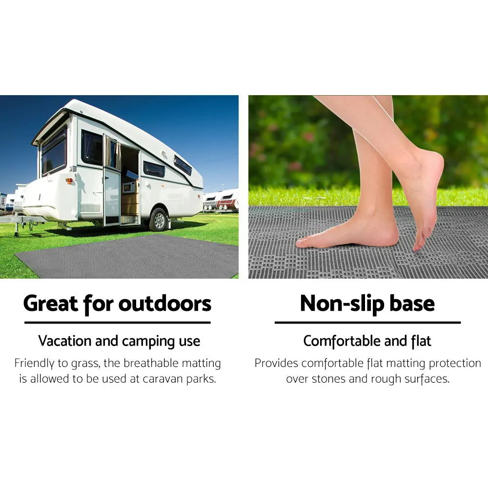 Weisshorn 7x2.5M Annex Matting 600GSM Floor Mats Hollow Design Mesh Caravan - Image 6